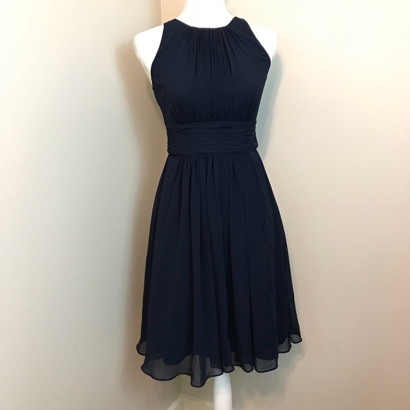 fit and flare chiffon dress